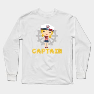 Captain girl (yellow) Long Sleeve T-Shirt